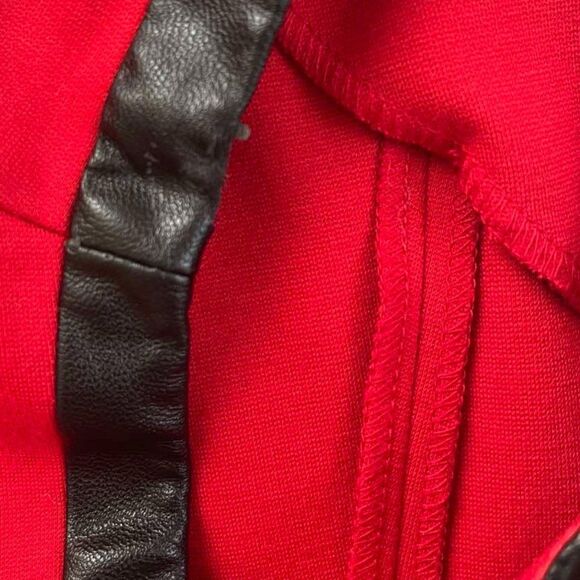 TALBOTS Knitted Red Women's Sheath Dress with black edging, sleeveless, size 6 - Picture 11 of 14